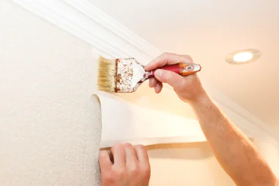 Pose de papier peint à Montrodat — revêtements muraux et toiles de verre